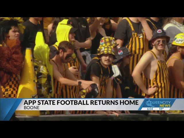 ⁣App State football returns home after 37-day hiatus