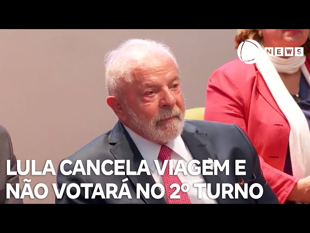 ⁣Lula cancela viagem e não votará no 2º turno