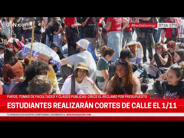 ⁣ASAMBLEA UNIVERSITARIA en PLAZA de MAYO: se APROBÓ una NUEVA MARCHA FEDERAL para el 12 de NOVIEMBRE