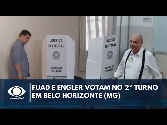 ⁣Bruno Engler e Fuad Noman votam no 2° turno em Belo Horizonte (MG)