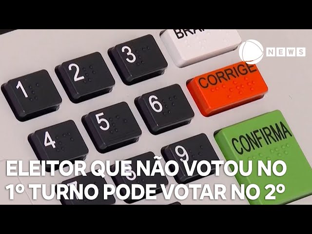 ⁣Eleitor que não votou no 1º turno pode votar no 2º