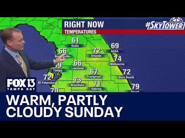 ⁣Tampa weather: Warm, partly cloudy Sunday