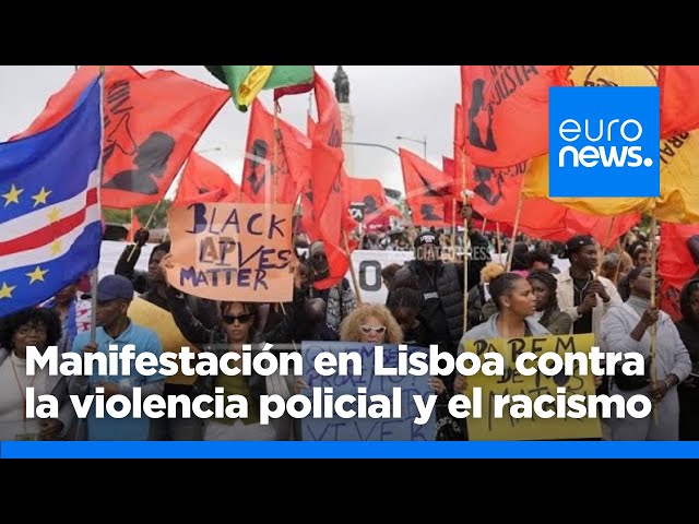 ⁣Miles de personas marchan en Lisboa contra el racismo y la violencia policial en Portugal