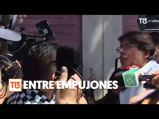 ⁣Con empujones a la prensa: Polémica salida de Daniel Jadue desde su local de votación