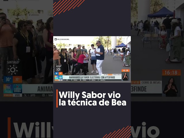 ⁣Periodista de T13 le muestra a Willy Sabor sus técnicas de artes marciales en pleno despacho en vivo