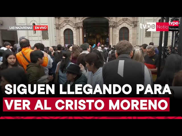 ⁣Señor de los Milagros: fieles continúan llegando a la iglesia de Las Nazarenas para visitar imagen