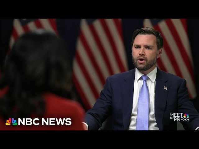 ⁣JD Vance says Putin is ‘clearly an adversary’ but doesn’t call him an enemy