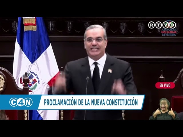 ⁣Discurso íntegro del presidente Abinader ante acto de proclamación nueva Constitución dominicana