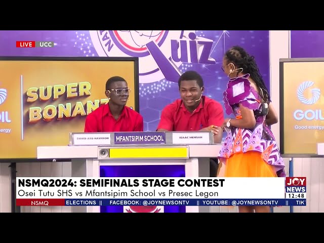 ⁣NSMQ 2024: Mfantsipim School secures final spot with thrilling last-minute tie breaker