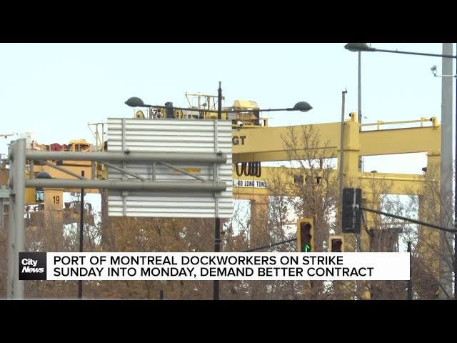 ⁣Port of Montreal dockworkers on 24 hour strike, demanding better contract