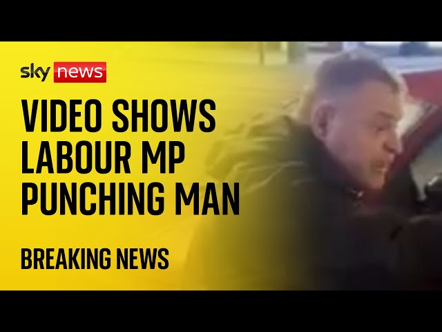 ⁣New footage shows Labour MP Mike Amesbury punching a man multiple times