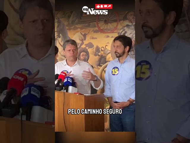 ⁣"A DIREITA ESTÁ SENDO VITORIOSA NO BRASIL INTEIRO", DIZ TARCÍSIO EM COLETIVA COM NUNES #sh