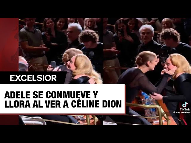 ⁣Adele se conmueve y llora al ver a Céline Dion en su residencia en Las Vegas