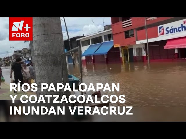 ⁣Ríos Papaloapan y Coatzacoalcos, en Veracruz, se desbordan; Nivel seguirá creciendo - Las Noticias