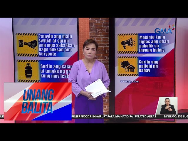 ⁣Paalala sa mga babalik sa bahay matapos ang kalamidad | Unang Balita