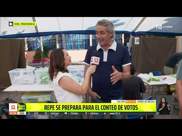 ⁣"Estamos listos cabros": Repe se prepara para el conteo de votos