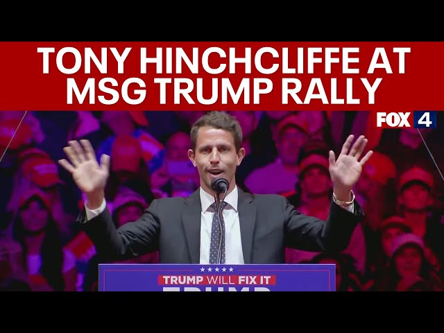 ⁣Comedian Tony Hinchcliffe at MSG Trump Rally