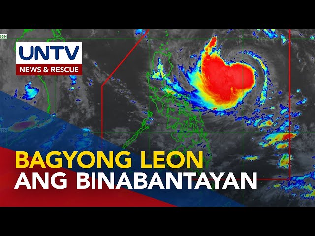 ⁣Pagkilos ng Bagyong Leon, patuloy na binabantayan ng PAGASA; Signal no. 1, nakataas na