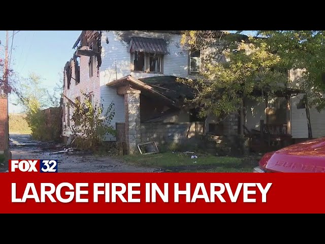 ⁣Several families displaced after fire in Harvey