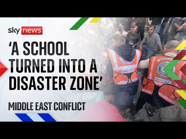 ⁣Israeli airstrike on school in Gaza | Middle East conflict