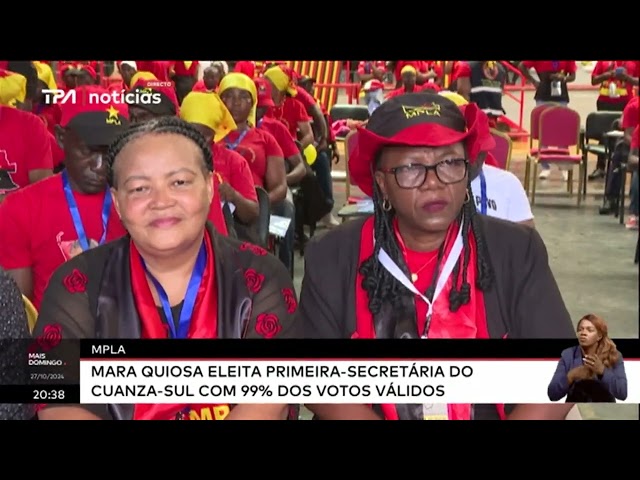 ⁣MPLA - Mara Quiosa eleita primeira secretária do Cuanza-Sul com 99% dos votos válidos