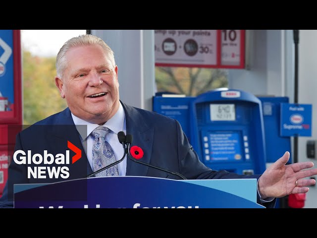 ⁣Ontario announces extension for gas tax cut amid speculation of an early election