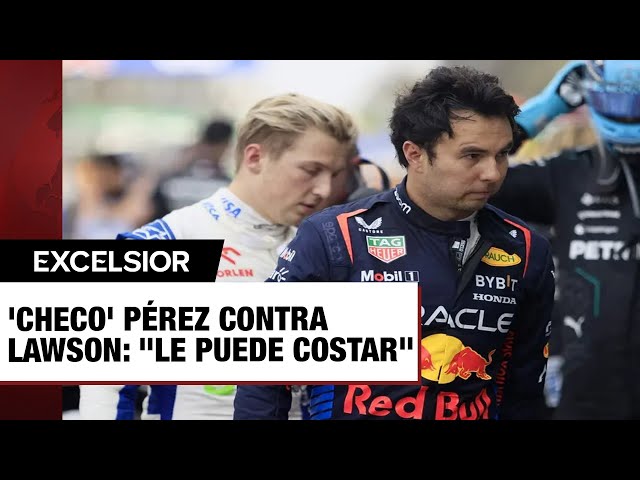 ⁣'Checo' Pérez arremete contra Lawson: "Le puede costar el contrato"