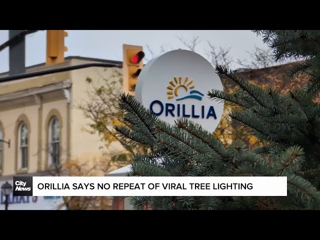 ⁣Orillia says no repeat of infamous viral tree-lighting this year