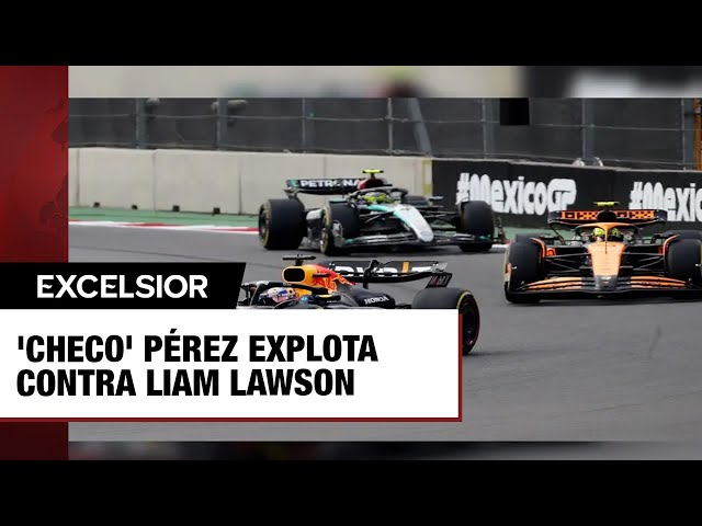 ⁣'Checo' Pérez explota contra Liam Lawson: "Está estup***"