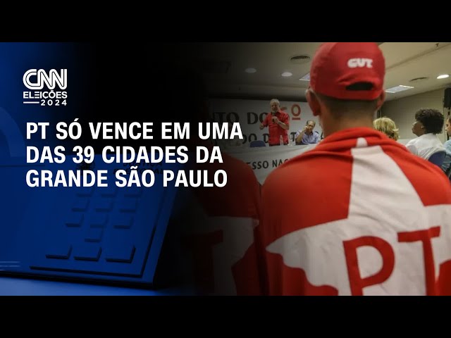 ⁣PT só vence em uma das 39 cidades da grande São Paulo | CNN ELEIÇÕES