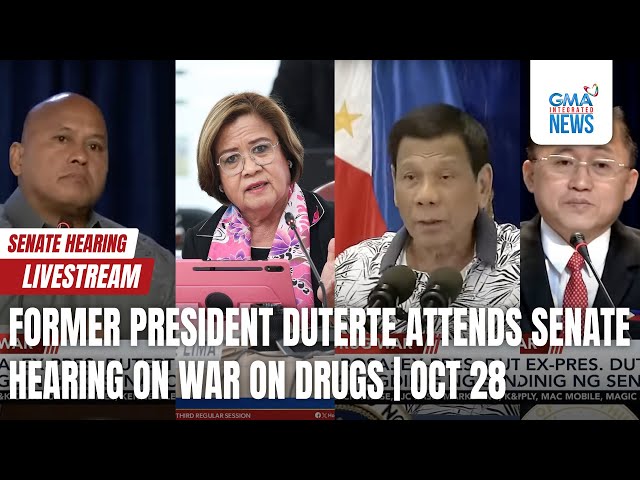 ⁣LIVE: Former President Duterte attends Senate hearing on war on drugs | GMA Integrated News