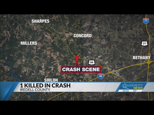 ⁣Driver killed after crashing into semi-truck in Iredell County