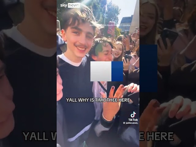 ⁣Timothee Chalamet crashes lookalike event