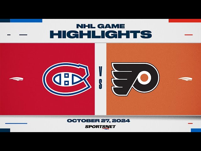 ⁣NHL Highlights | Canadiens vs. Flyers - October 27, 2024