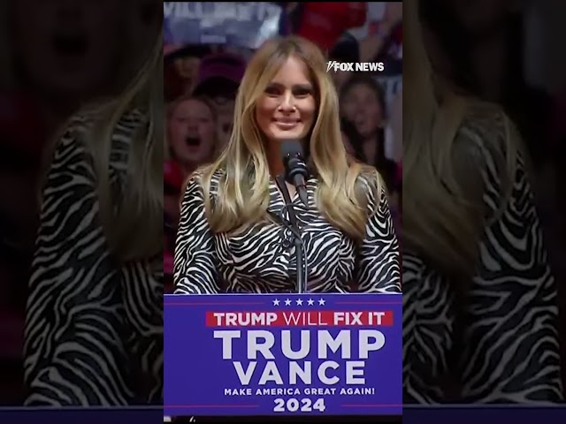 ⁣Melania Trump makes surprise appearance at Madison Square Garden rally