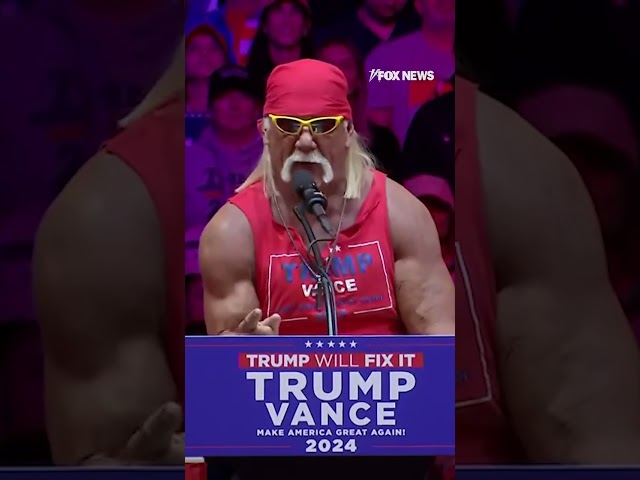 ⁣Hulk Hogan speaks at Trump's Madison Square Garden rally in New York City