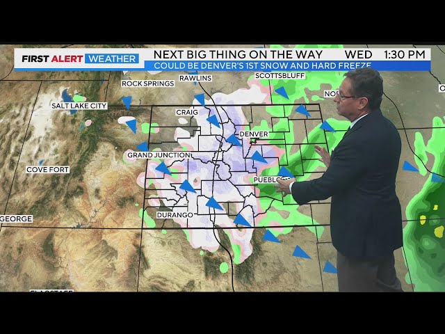 ⁣Mild Monday with rain and snow by mid-week for Denver and Colorado