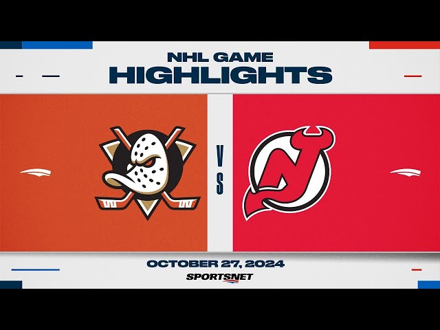 ⁣NHL Highlights | Ducks vs. Devils - October 27, 2024