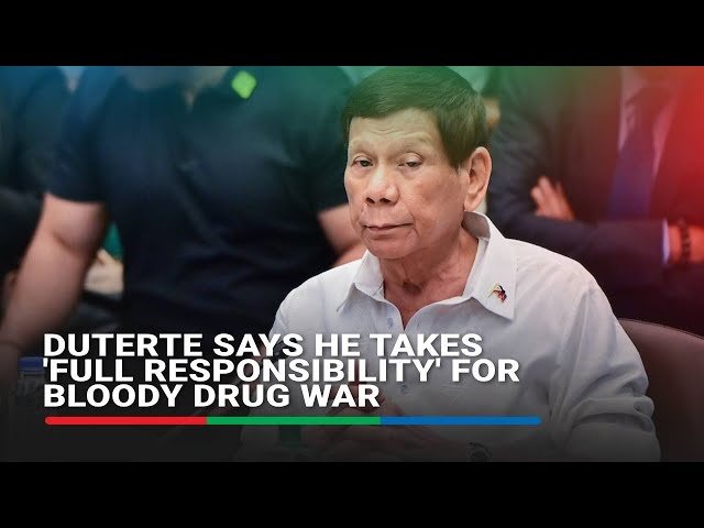 ⁣'Ako ang makulong': Duterte says he takes 'full responsibility' for bloody drug 