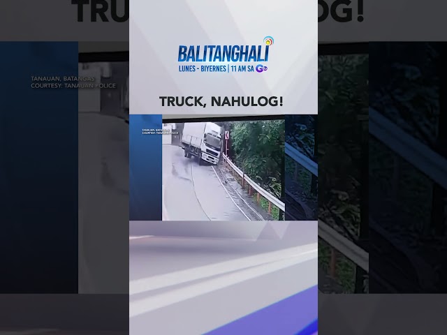 ⁣Truck, nahulog sa gilid ng kalsada #shorts | Balitanghali