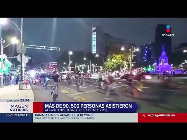 ⁣Más de 90 mil personas participaron en el Paseo Nocturno de Día de Muertos