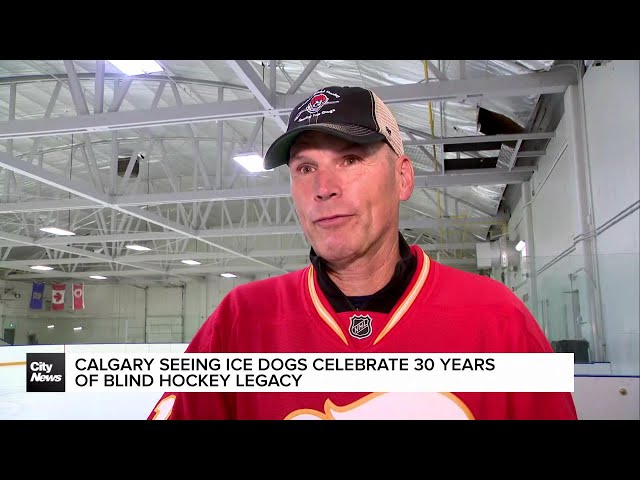 ⁣Calgary Seeing Ice Dogs celebrate 30 years of blind hockey legacy