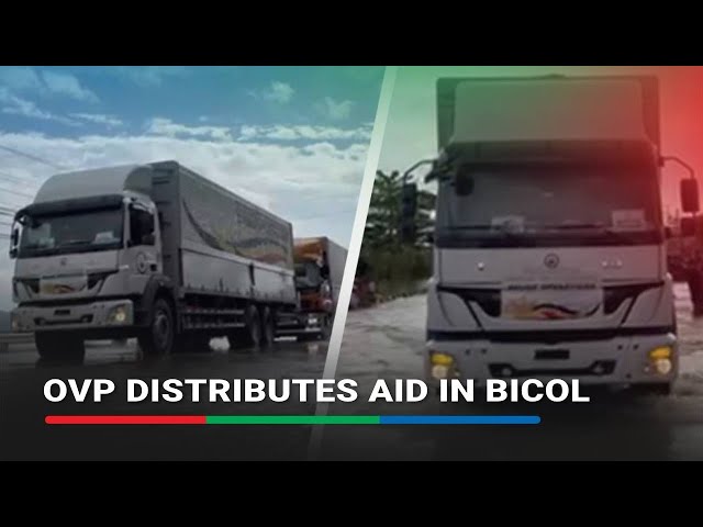 ⁣OVP distributes thousands of grocery, food bags in typhoon-hit Bicol region