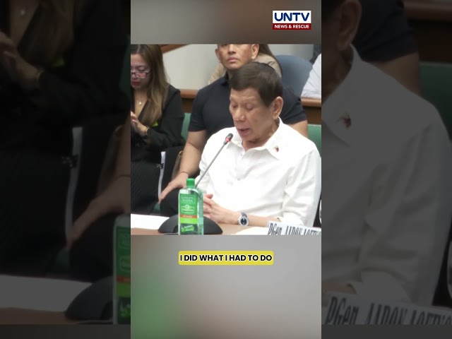 ⁣FPRRD, dumalo sa imbestigasyon ng Senado re: war on drugs