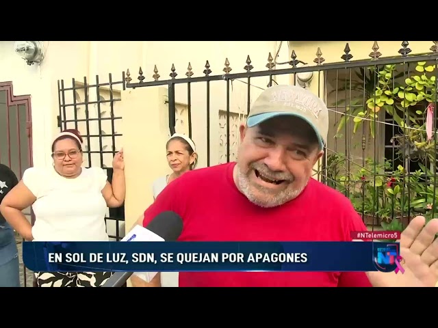 ⁣Se quejan por apagones en el sector Sol de Luz, SDN