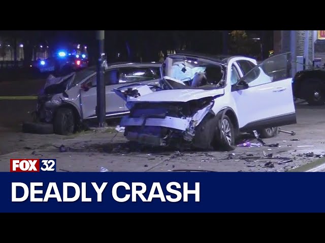 ⁣Deadly high-speed crash caught on camera on Chicago's South Side