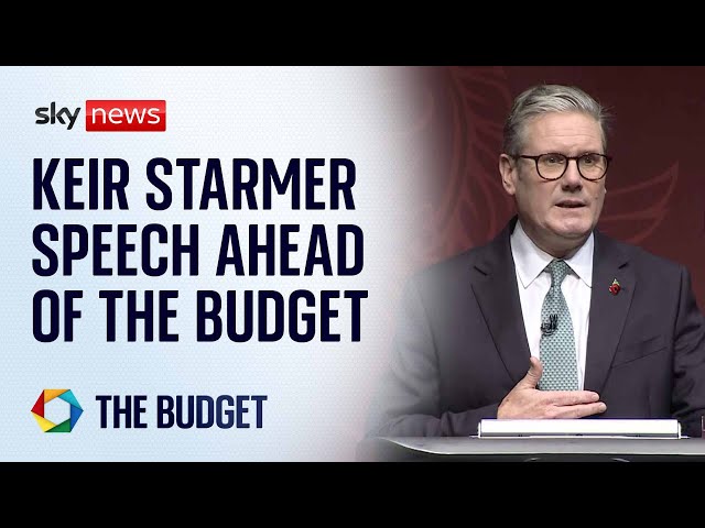 ⁣Sir Keir Starmer delivers speech ahead of his Labour government's first budget