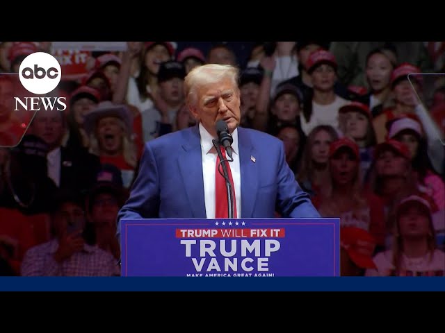 ⁣Trump rallies supporters at Madison Square Garden