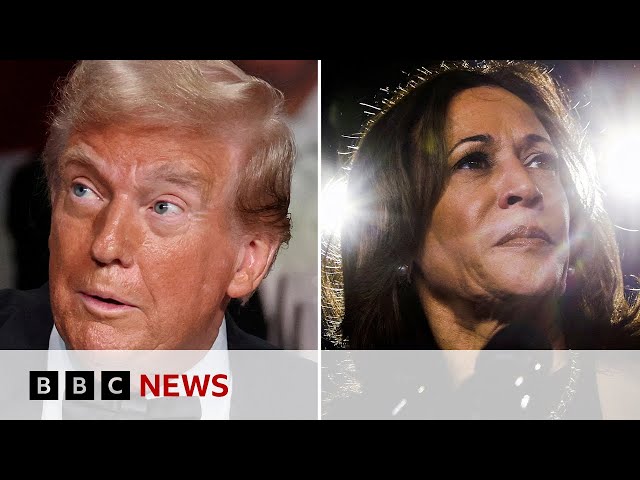 ⁣Donald Trump and Kamala Harris make final push for votes in US election | BBC News