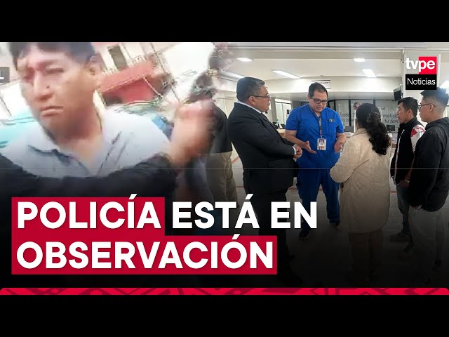 ⁣Conductor atropella a policía: ministro Santiváñez visita al agente en clínica tras operación